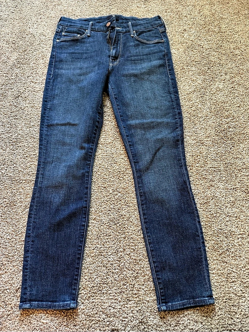 Mother The Looker Crop Straight Leg Jeans Waist 28